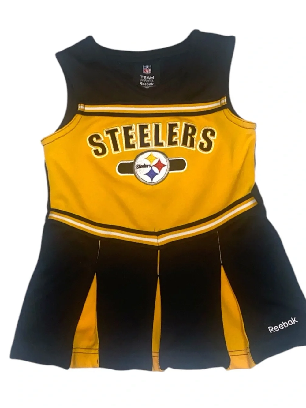 Pittsburgh Steelers Cheerleader Dress Toddler Girls 3T Black NFL Football Reebok